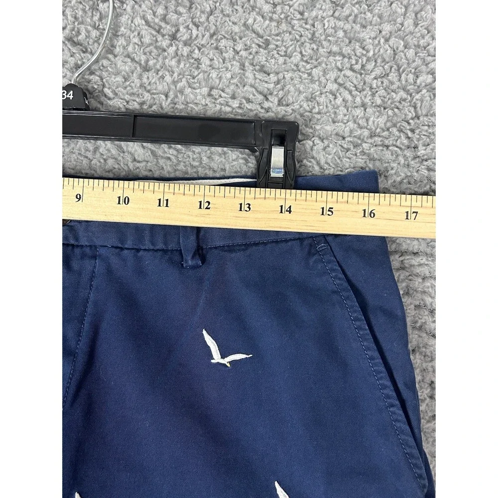 Polo Ralph Lauren Mens 32 Seagull Bird Cotton Chino Shorts Navy Blue Golf Vacay